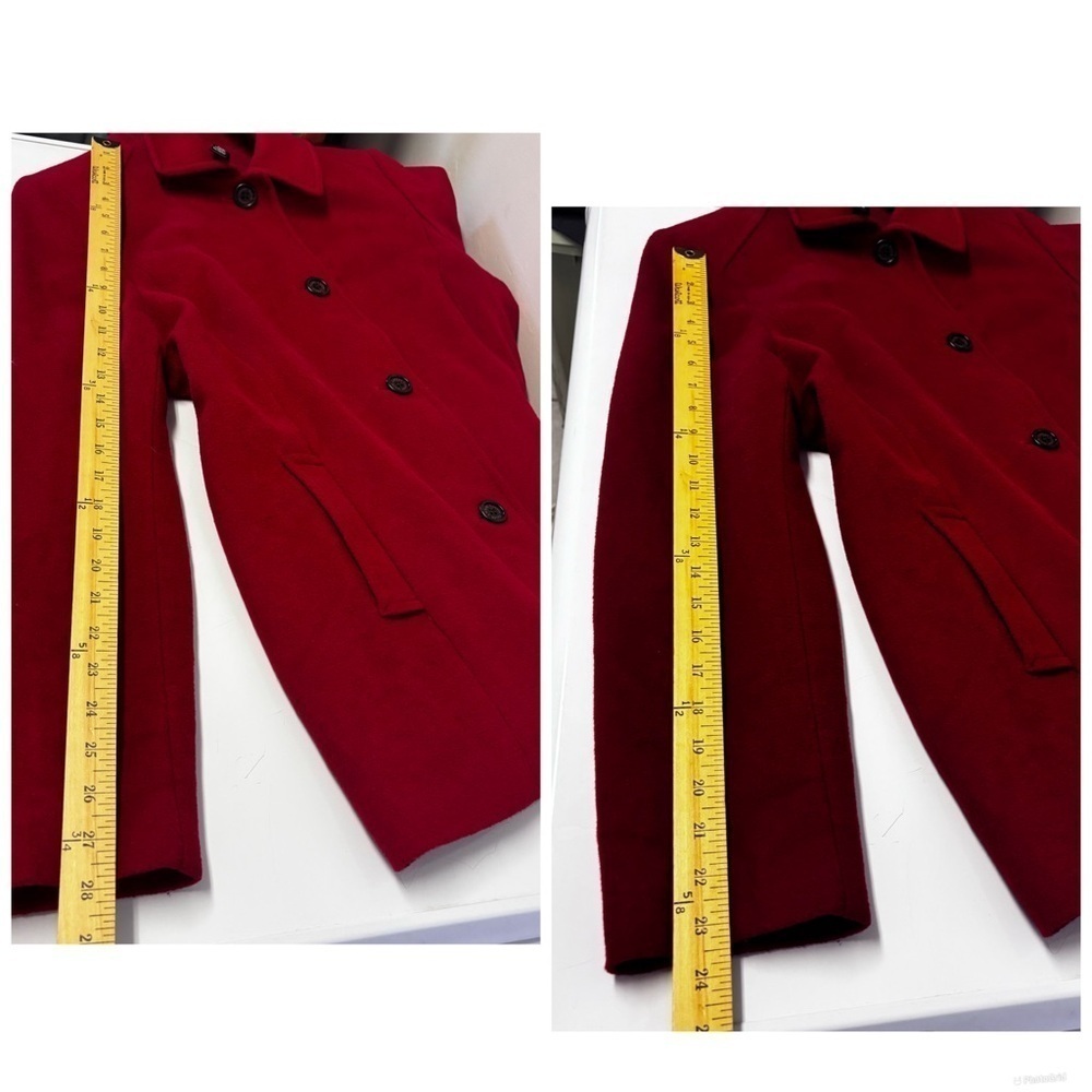 Lauren Ralph Lauren Wool Blend Coat Jacket Red Women’s Size 12 - Picture 16 of 16